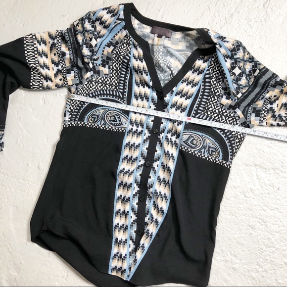Hale Bob Exotic Line Black Blouse - Picture 8 of 8